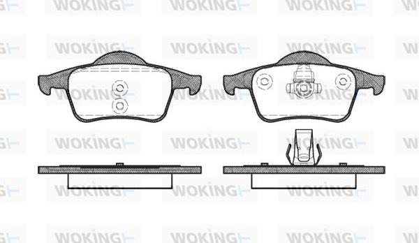 Woking P6143.00 - Əyləc altlığı dəsti, əyləc diski furqanavto.az