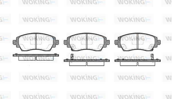 Woking P6163.02 - Əyləc altlığı dəsti, əyləc diski furqanavto.az