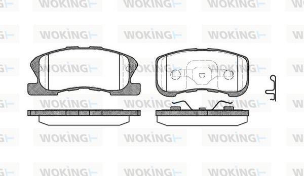 Woking P6203.02 - Əyləc altlığı dəsti, əyləc diski furqanavto.az