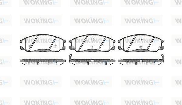 Woking P6713.02 - Əyləc altlığı dəsti, əyləc diski furqanavto.az