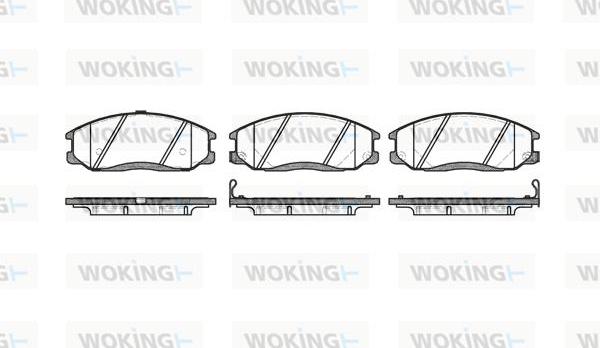 Woking P6713.22 - Əyləc altlığı dəsti, əyləc diski furqanavto.az