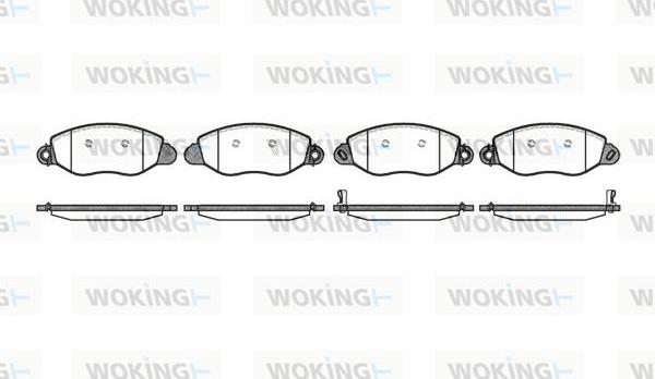 Woking P6723.12 - Əyləc altlığı dəsti, əyləc diski furqanavto.az