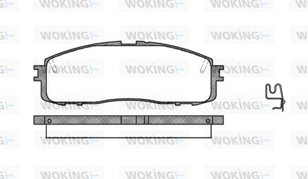 Woking P0993.34 - Əyləc altlığı dəsti, əyləc diski furqanavto.az