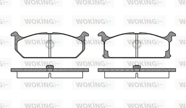 Woking P0943.00 - Əyləc altlığı dəsti, əyləc diski furqanavto.az