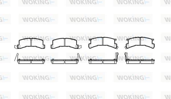 Woking P0963.04 - Əyləc altlığı dəsti, əyləc diski furqanavto.az