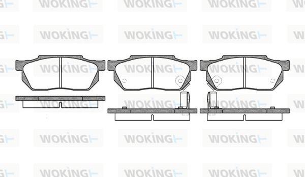 Woking P0933.02 - Əyləc altlığı dəsti, əyləc diski furqanavto.az