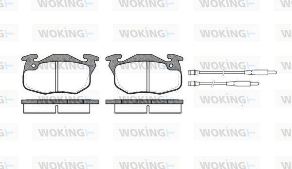 Woking P0923.44 - Əyləc altlığı dəsti, əyləc diski furqanavto.az