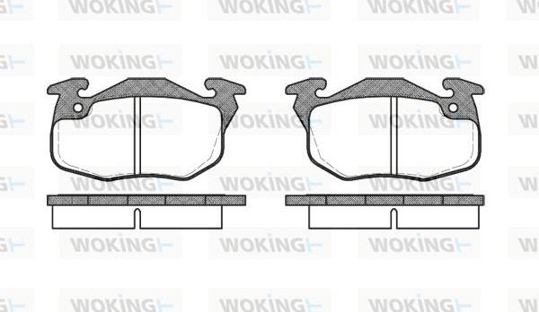 Woking P0923.10 - Əyləc altlığı dəsti, əyləc diski furqanavto.az