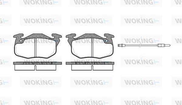 Woking P0923.22 - Əyləc altlığı dəsti, əyləc diski furqanavto.az