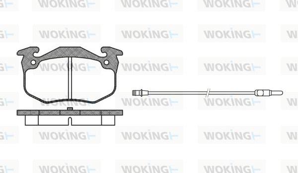 Woking P0443.92 - Əyləc altlığı dəsti, əyləc diski furqanavto.az