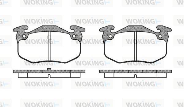 Woking P0443.50 - Əyləc altlığı dəsti, əyləc diski furqanavto.az