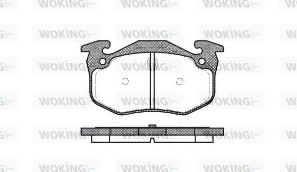 Woking P0443.06 - Əyləc altlığı dəsti, əyləc diski furqanavto.az