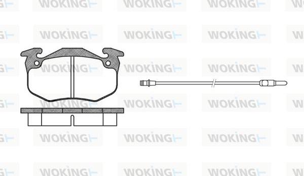 Woking P0443.12 - Əyləc altlığı dəsti, əyləc diski furqanavto.az