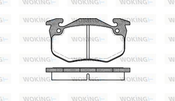 Woking P0443.80 - Əyləc altlığı dəsti, əyləc diski furqanavto.az