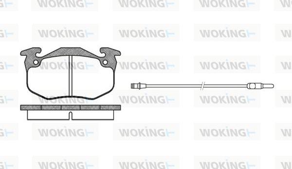 Woking P0443.32 - Əyləc altlığı dəsti, əyləc diski furqanavto.az