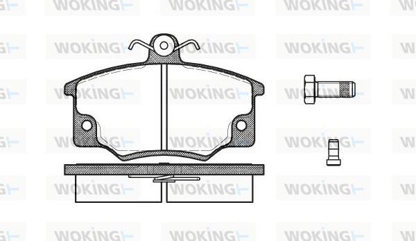 Woking P0463.44 - Əyləc altlığı dəsti, əyləc diski furqanavto.az