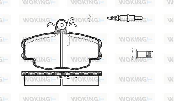 Woking P0413.24 - Əyləc altlığı dəsti, əyləc diski furqanavto.az