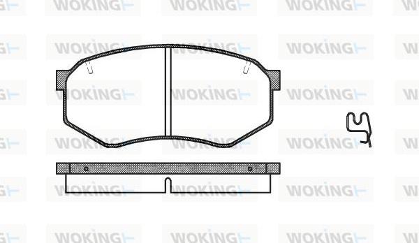 Woking P0483.34 - Əyləc altlığı dəsti, əyləc diski furqanavto.az