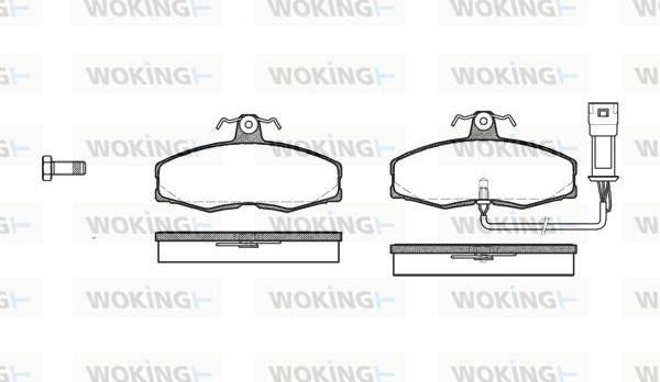 Woking P0543.02 - Əyləc altlığı dəsti, əyləc diski furqanavto.az