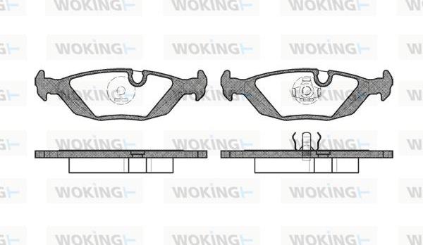 Woking P0553.00 - Əyləc altlığı dəsti, əyləc diski furqanavto.az