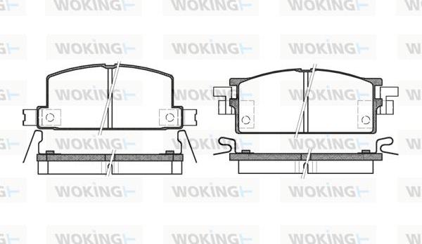 Woking P0533.04 - Əyləc altlığı dəsti, əyləc diski furqanavto.az