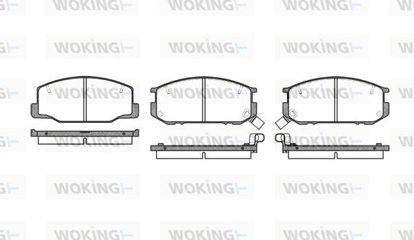 Woking P0523.12 - Əyləc altlığı dəsti, əyləc diski furqanavto.az