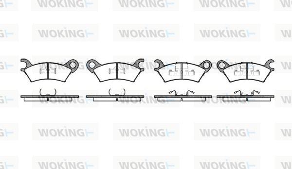 Woking P0603.00 - Əyləc altlığı dəsti, əyləc diski furqanavto.az