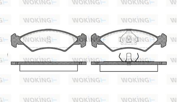 Woking P0683.00 - Əyləc altlığı dəsti, əyləc diski furqanavto.az