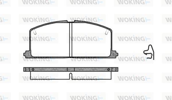 Woking P0673.04 - Əyləc altlığı dəsti, əyləc diski furqanavto.az