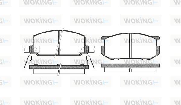 Woking P0093.22 - Əyləc altlığı dəsti, əyləc diski furqanavto.az