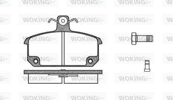 Woking P0043.02 - Əyləc altlığı dəsti, əyləc diski furqanavto.az