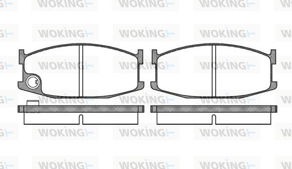 Woking P0083.10 - Əyləc altlığı dəsti, əyləc diski furqanavto.az