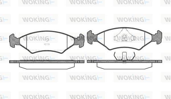 Woking P0193.20 - Əyləc altlığı dəsti, əyləc diski furqanavto.az