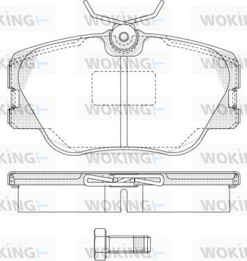 Woking P0893.00 - Əyləc altlığı dəsti, əyləc diski furqanavto.az