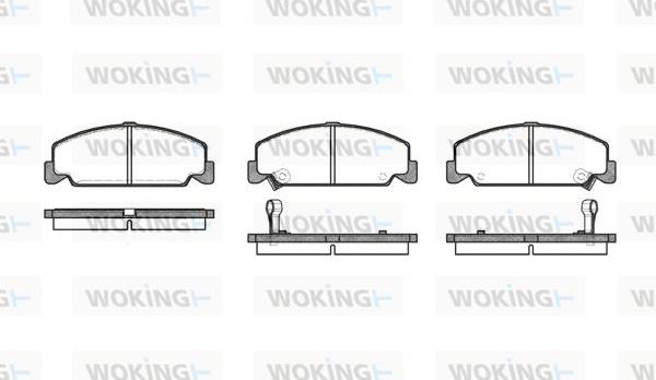 Woking P0823.12 - Əyləc altlığı dəsti, əyləc diski furqanavto.az