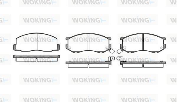 Woking P0873.02 - Əyləc altlığı dəsti, əyləc diski furqanavto.az