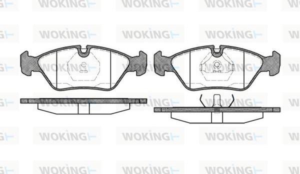 Woking P0393.00 - Əyləc altlığı dəsti, əyləc diski furqanavto.az