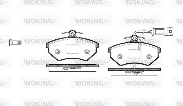 Woking P0343.52 - Əyləc altlığı dəsti, əyləc diski furqanavto.az