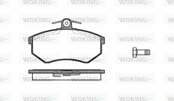 Woking P0343.10 - Əyləc altlığı dəsti, əyləc diski furqanavto.az