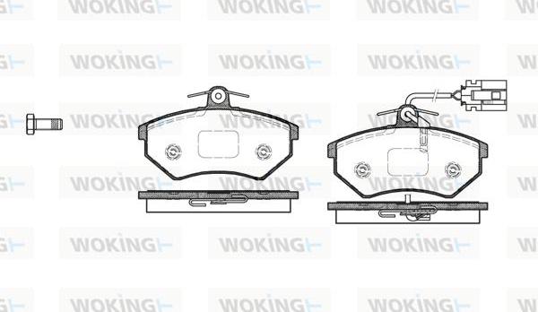 Woking P0343.82 - Əyləc altlığı dəsti, əyləc diski furqanavto.az