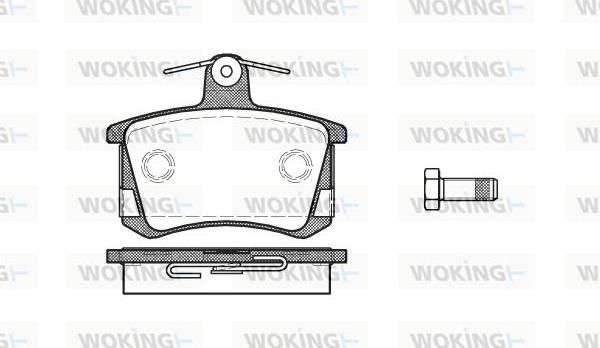 Woking P0353.40 - Əyləc altlığı dəsti, əyləc diski furqanavto.az