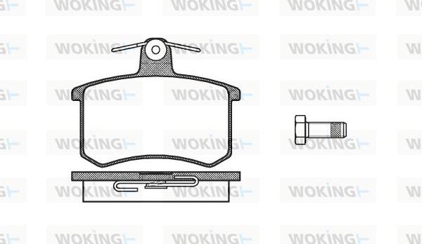 Woking P0353.10 - Əyləc altlığı dəsti, əyləc diski furqanavto.az