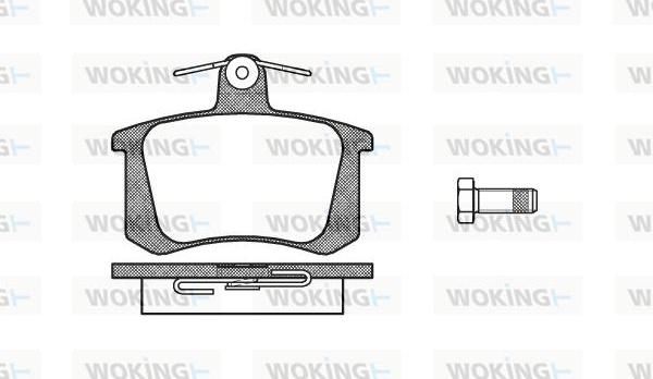 Woking P0353.20 - Əyləc altlığı dəsti, əyləc diski furqanavto.az