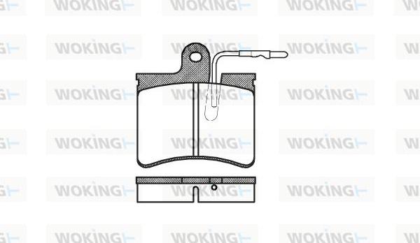 Woking P0253.04 - Əyləc altlığı dəsti, əyləc diski furqanavto.az