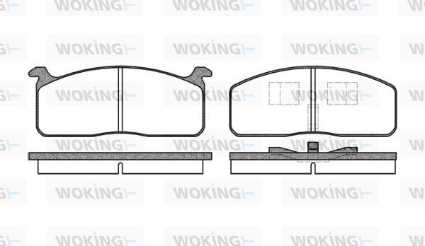 Woking P0203.00 - Əyləc altlığı dəsti, əyləc diski furqanavto.az