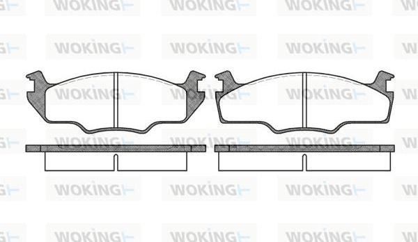 Woking P0213.10 - Əyləc altlığı dəsti, əyləc diski furqanavto.az