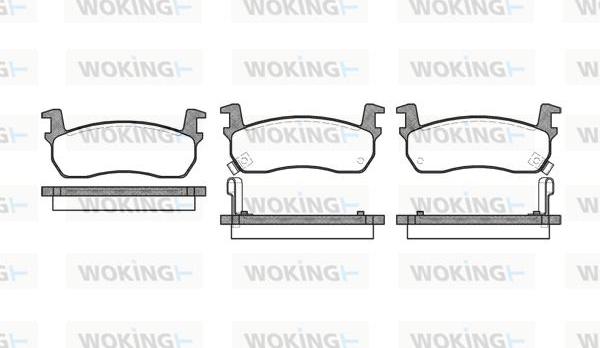 Woking P0743.02 - Əyləc altlığı dəsti, əyləc diski furqanavto.az