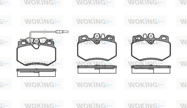 Woking P0703.12 - Əyləc altlığı dəsti, əyləc diski furqanavto.az