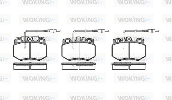 Woking P0703.34 - Əyləc altlığı dəsti, əyləc diski furqanavto.az