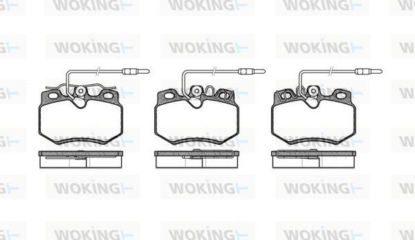 Woking P0703.24 - Əyləc altlığı dəsti, əyləc diski furqanavto.az